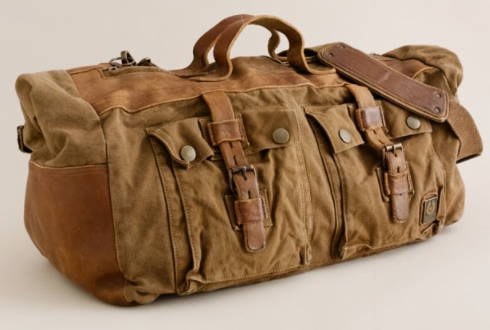 Túi xách du lịch thời trang với túi chất liệu vải thô 